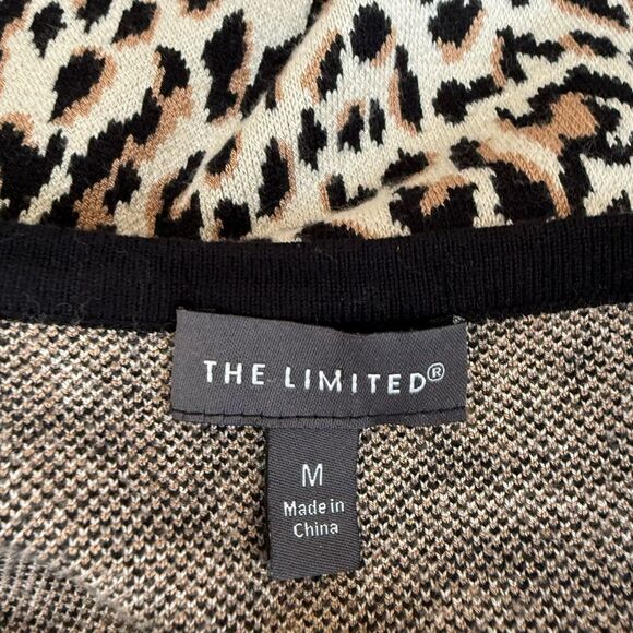 The Limited Leopard Skater sweater Dress stretch Sz M - Picture 4 of 8